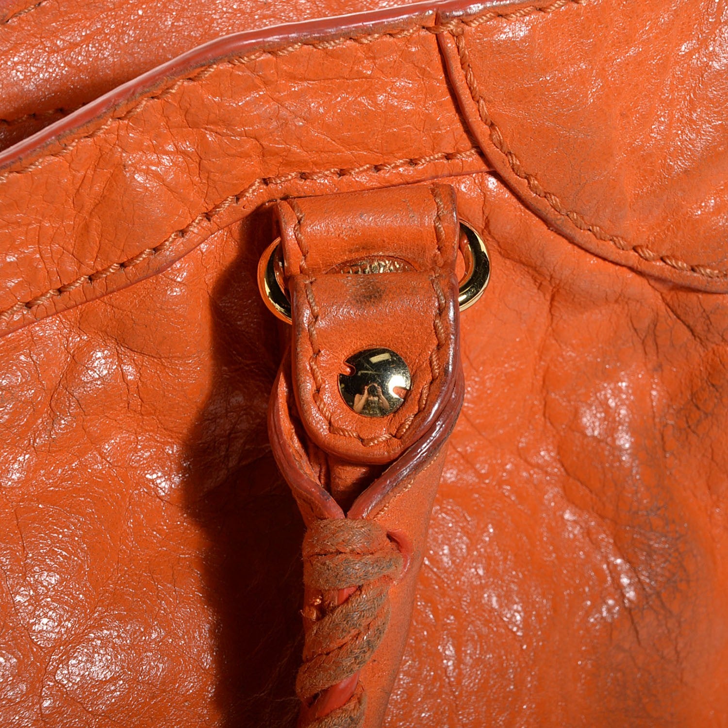 Balenciaga Agneau Giant 12 Gold Hardware Mini City Tangerine 10 of 15