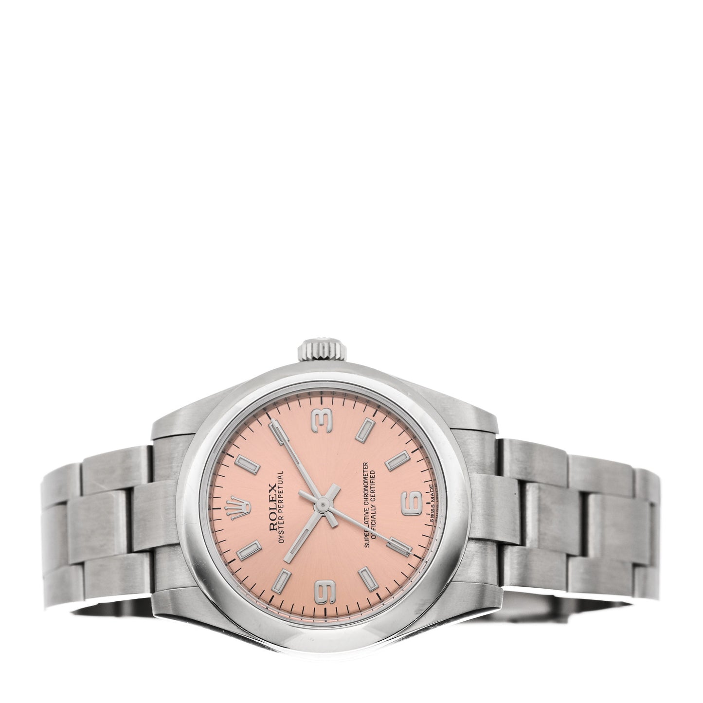Stainless Steel 31mm Oyster Perpetual Watch Pink 177200