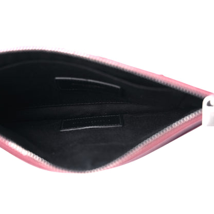 Saint Laurent Crinkled Calfskin Matelasse Niki Bill Pouch Rouge Legion 5 of 12