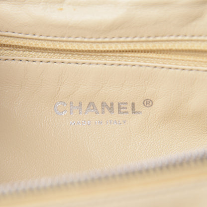 Chanel Glazed Calfskin Boy Satchel Flap Light Grey 6 of 13