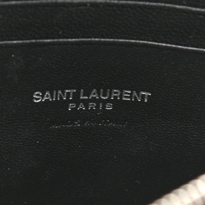 Saint Laurent Grain De Poudre Matelasse Monogram Mini Lou Camera Bag Black 6 of 11