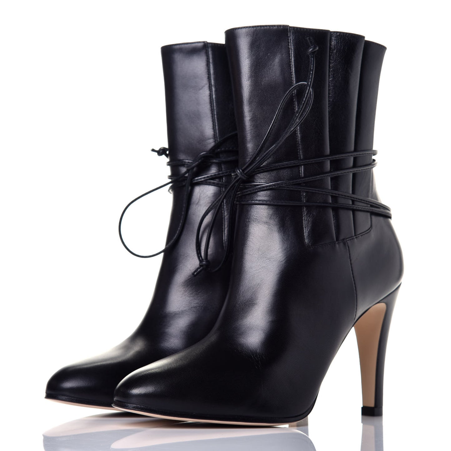 Malaga Kid Indya Bow Tie Ankle Boots 36.5 Black