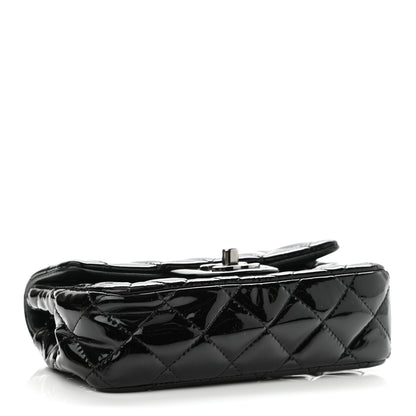 Chanel Patent Calfskin Quilted Extra Mini Rectangular Flap Black 4 of 10