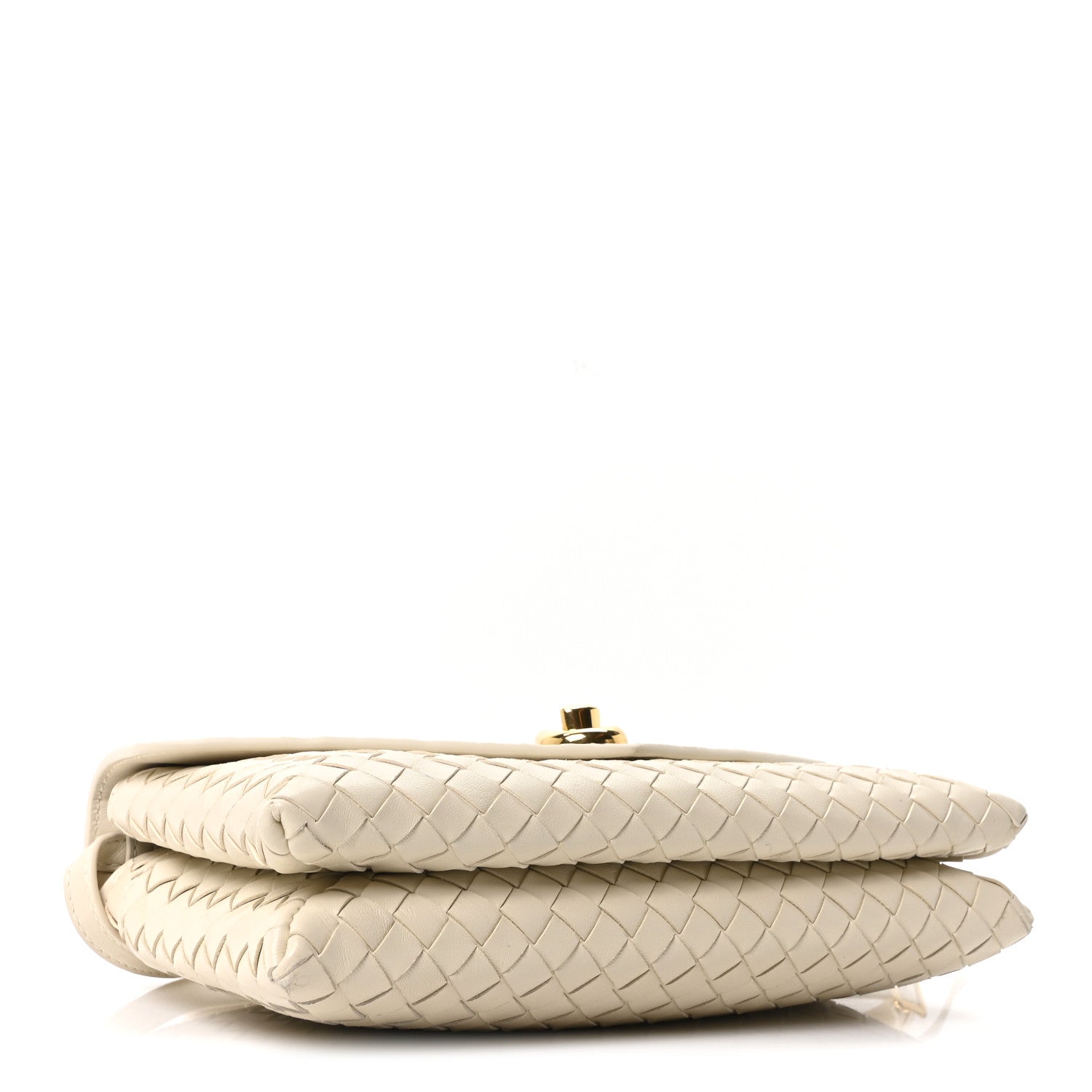 Bottega Veneta Nappa Intrecciato Knot Lock Top Handle Crossbody Bag Sea Salt 4 of 10
