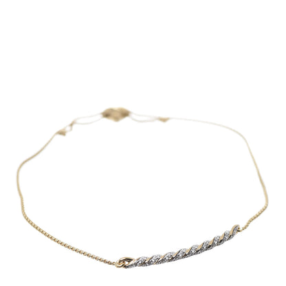 David Yurman 18K Yellow Gold Diamond Paveflex Station Bracelet 1 of 5