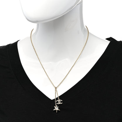 Chanel Crystal CC Star Necklace Gold 2 of 6