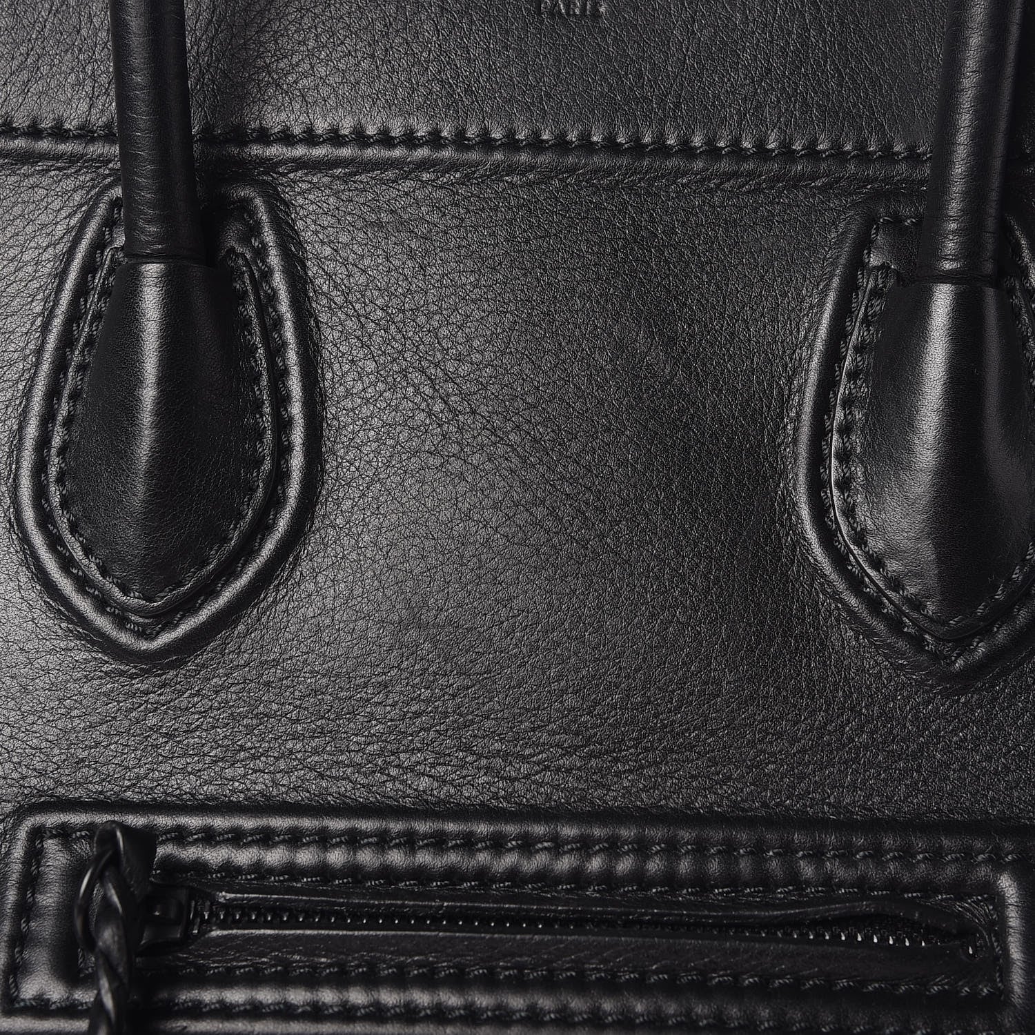 Celine Grained Calfskin Medium Phantom Luggage Black 14 of 16