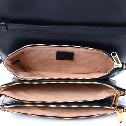 Gucci Crystal Monogram Plutone Calfskin Web Ophidia Flap Messenger Bag Straw Yellow Blue 4 of 4