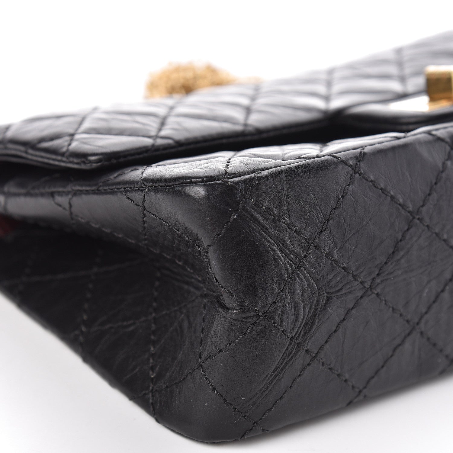 Chanel Aged Calfskin Quilted 2.55 Reissue 225 Flap Black 9 of 10
