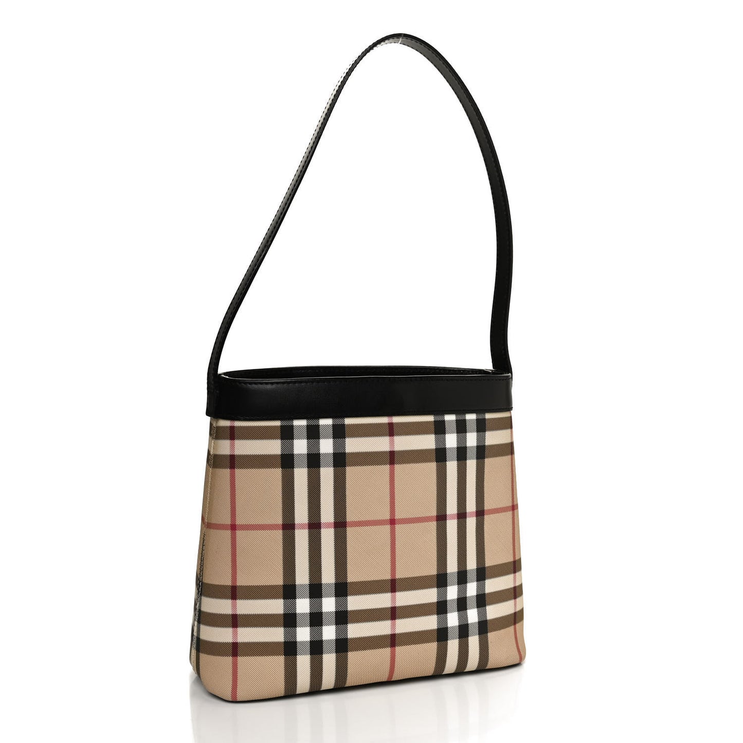 House Check Shoulder Bag Black