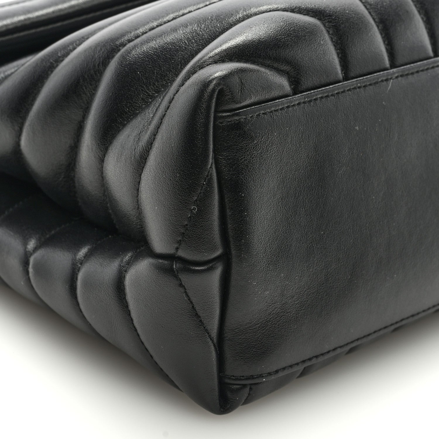 Saint Laurent Calfskin Y Quilted Monogram Medium Loulou Chain Satchel Black 7 of 8