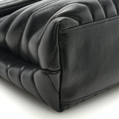 Saint Laurent Calfskin Y Quilted Monogram Medium Loulou Chain Satchel Black 7 of 8