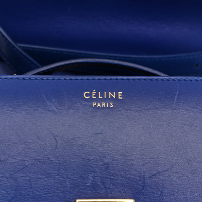 Celine Box Calfskin Medium Classic Box Flap Bag Indigo 6 of 14