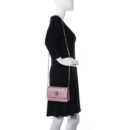 Versace Vitello Crystal Palazzo Evening Bag Pink 2 of 8