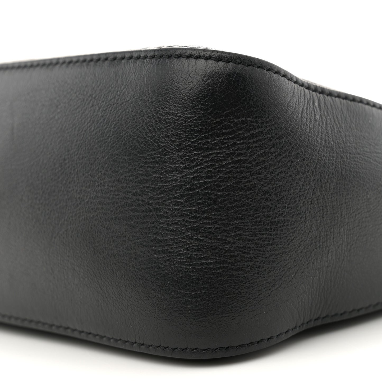 Smooth Calfskin Small Moon Cut Out Shoulder Bag Black