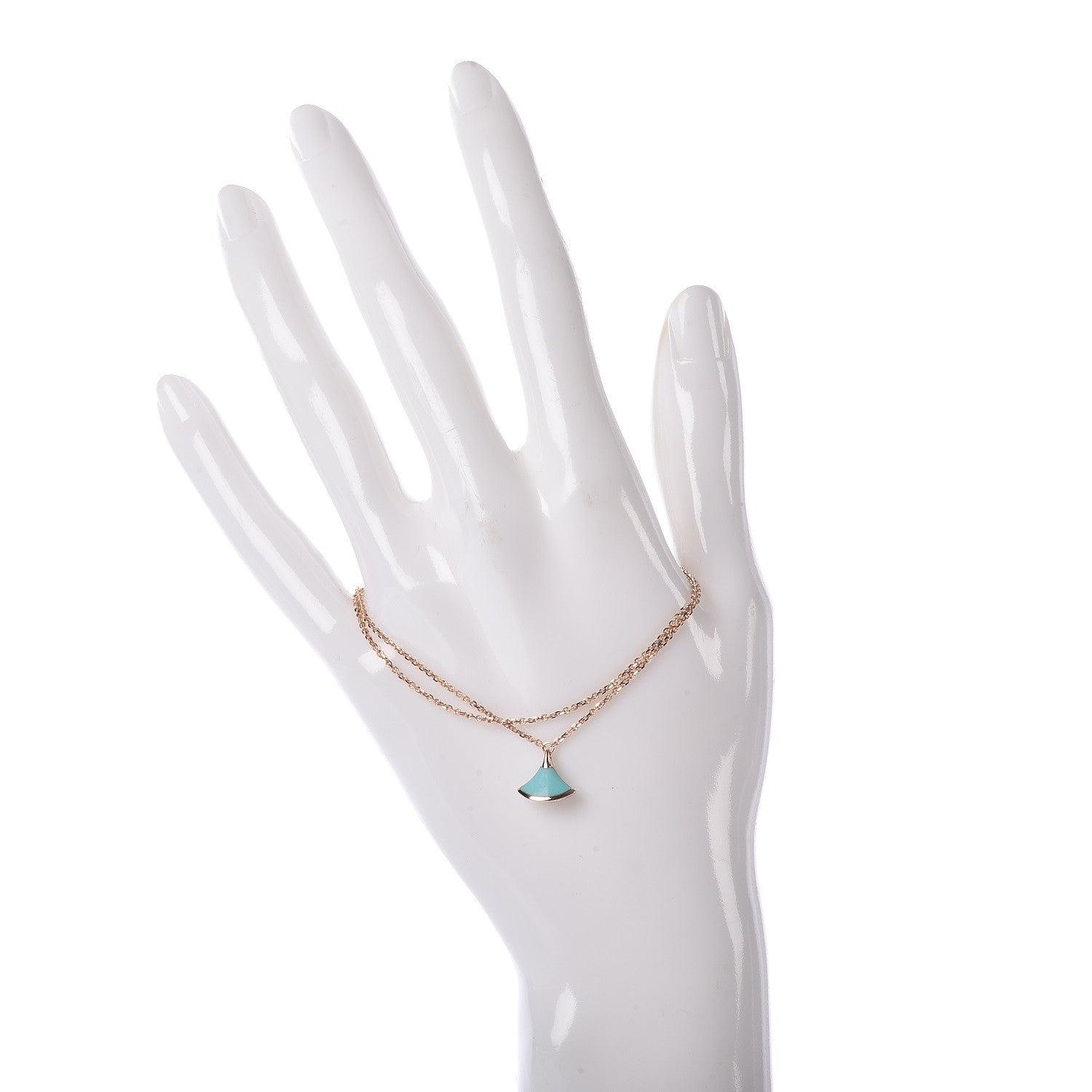 Bulgari 18K Rose Gold Turquoise Divas' Dream Bracelet 2 of 5
