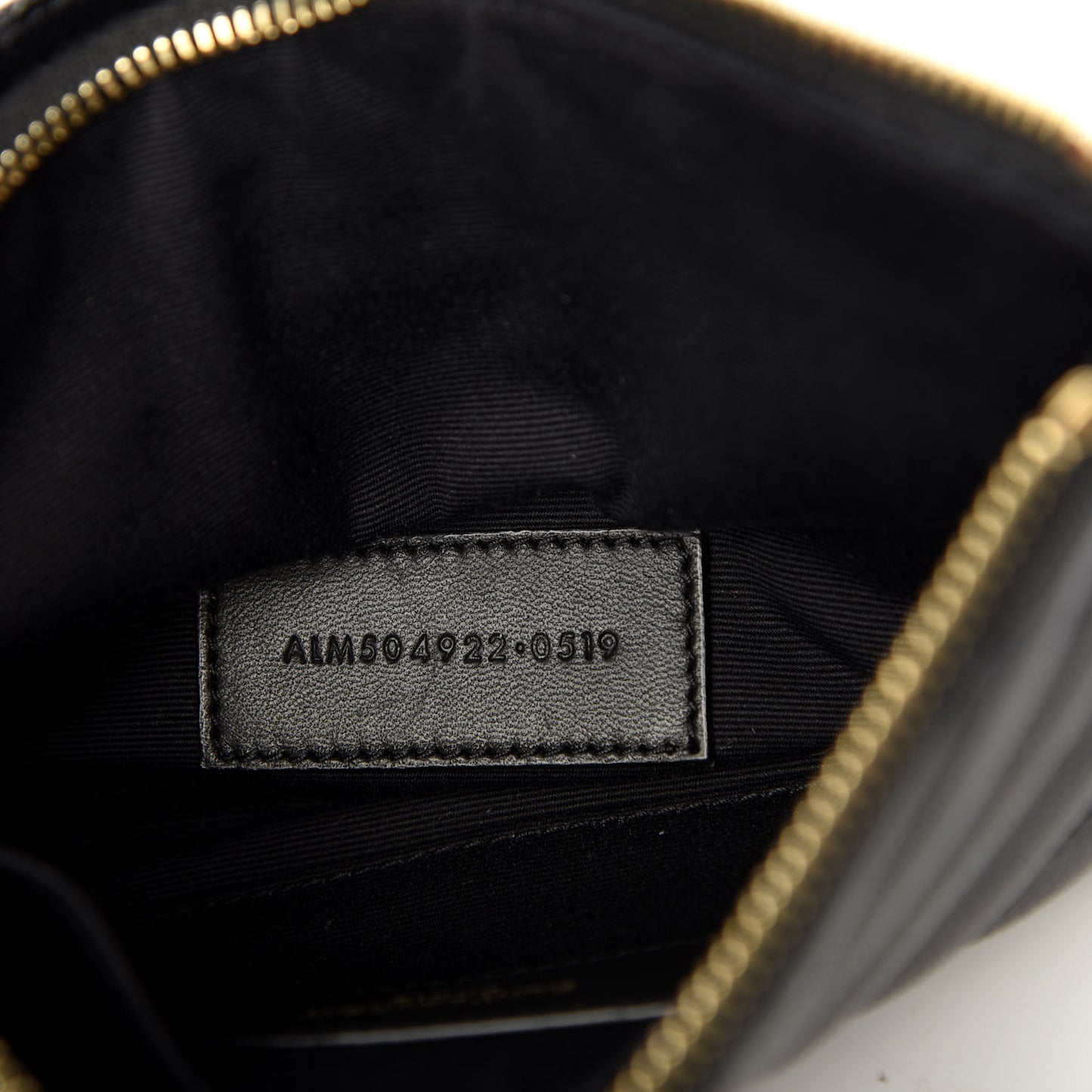 Grain De Poudre Chevron Monogram Bill Pouch Black