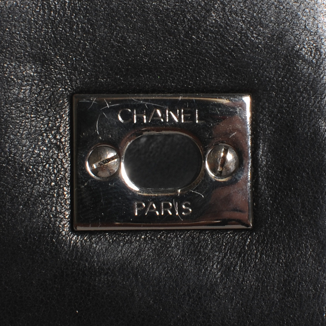 Chocolate Bar Quilted Lambskin 5 Chain Flap Black