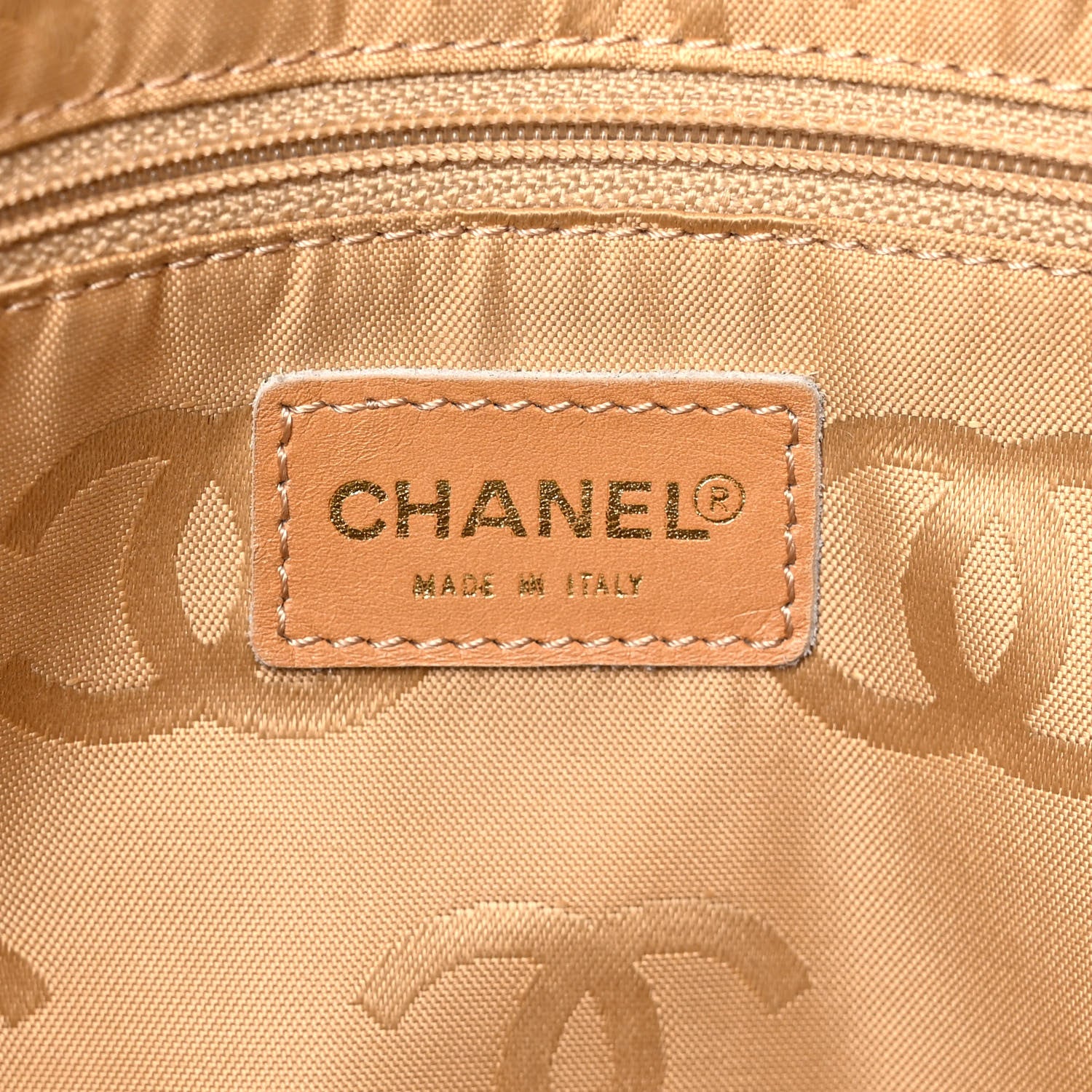 Chanel Calfskin Stitched Shoulder Bag Beige 5 of 16