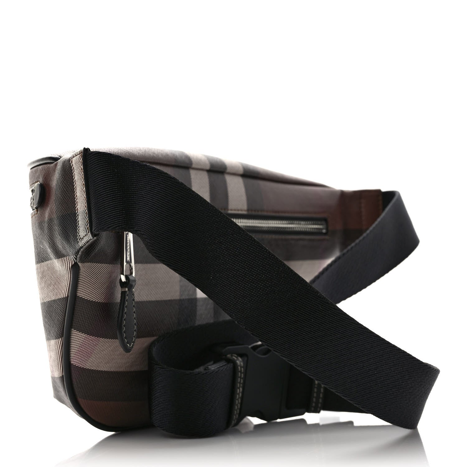 Burberry E-canvas Check Bum Bag Dark Birch Brown 3 of 9