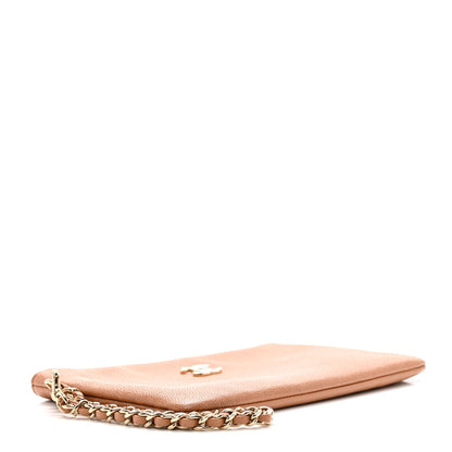 Chanel Caviar CC Wrist Pouch Beige 3 of 4