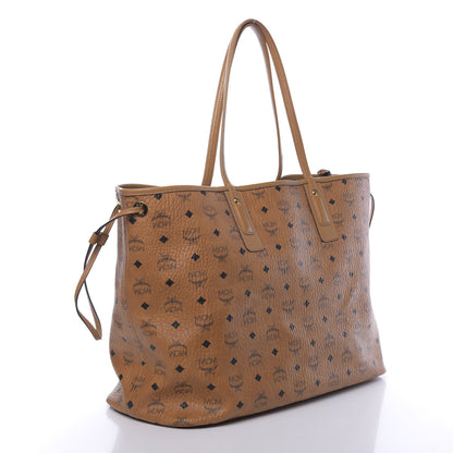MCM Visetos Large Liz Reversible Shopper Tote Cognac 5 of 16