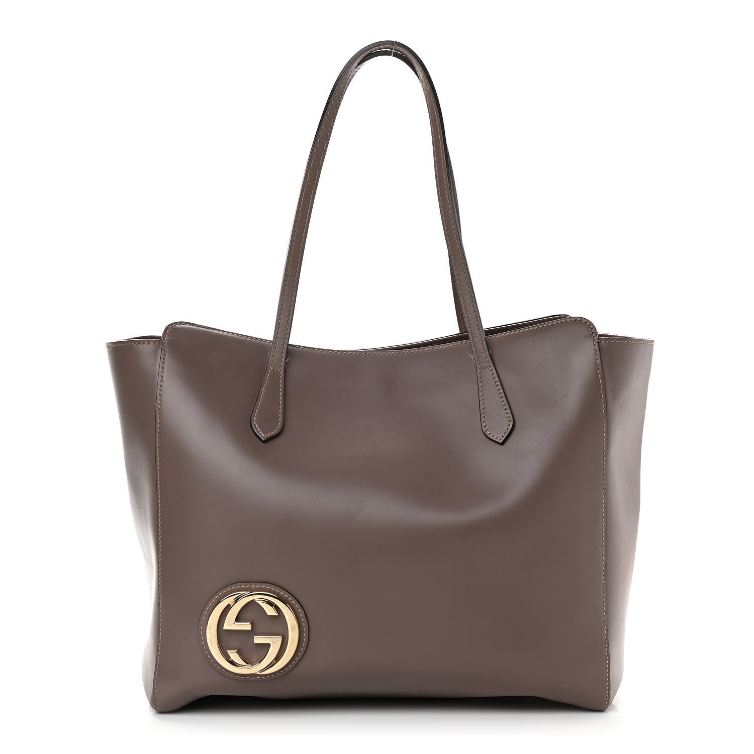 Gucci Smooth Calfskin Large GG Tote Light Purple 1 of 15