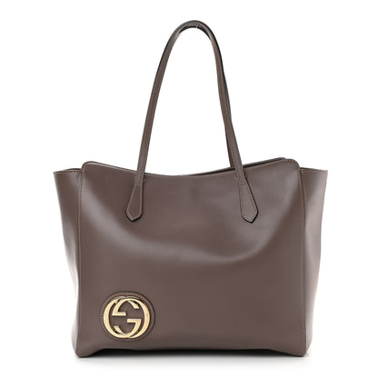 Gucci Smooth Calfskin Large GG Tote Light Purple 1 of 15