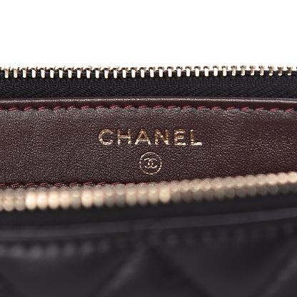 Chanel Lambskin Quilted Small Clutch With Chain Black 5 of 17