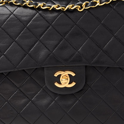 Chanel Lambskin Quilted Medium Double Flap Black 10 of 11