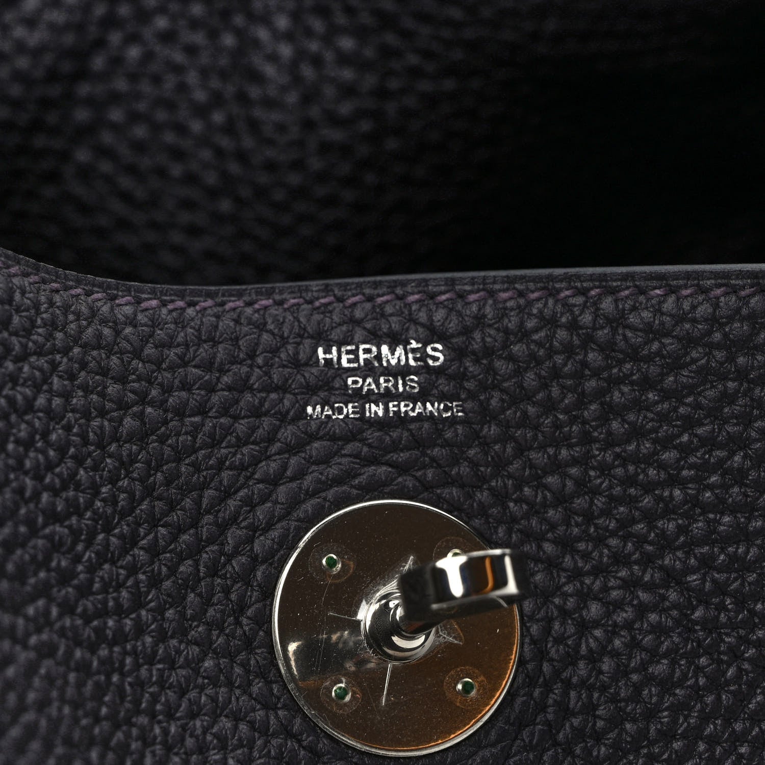 Hermes Taurillon Clemence Lindy 26 Prunoir 6 of 9