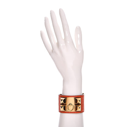 Hermes Matte Alligator Collier De Chien CDC Bracelet S Poppy 2 of 8