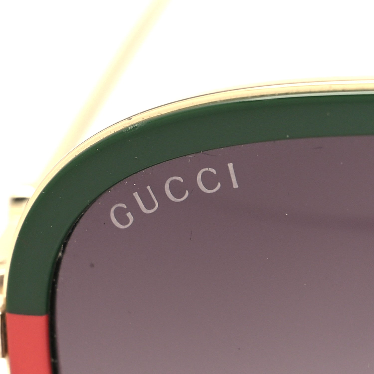 Gucci Web Aviator Sunglasses GG0062S Green Red 7 of 7