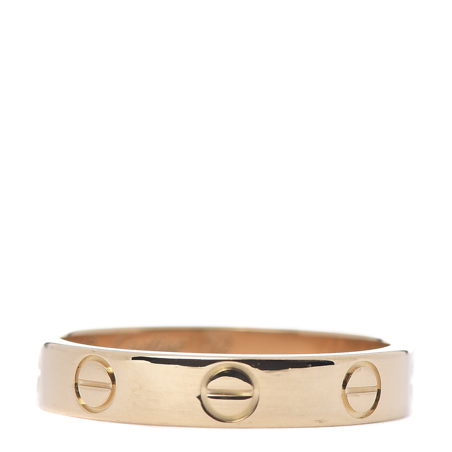 18K Yellow Gold 3.5mm LOVE Wedding Band Ring 52 6