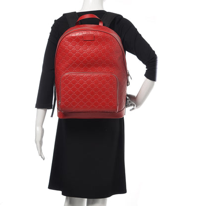 Gucci Guccissima Signature Day Backpack Hibiscus Red 3 of 17