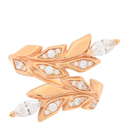 Tiffany 18K Rose Gold Diamond Victoria Vine Bypass Ring 49 5 1 of 5