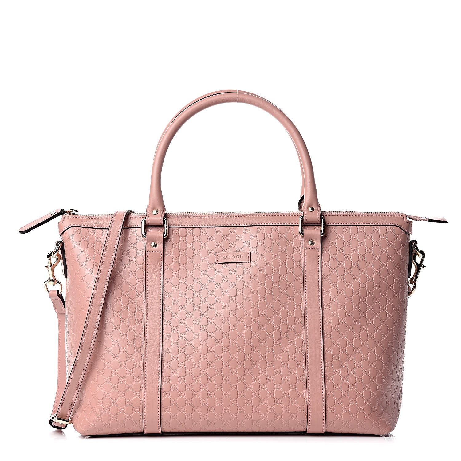 Gucci Soft Microguccissima Medium Zippered Satchel Soft Pink 1 of 10