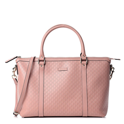 Gucci Soft Microguccissima Medium Zippered Satchel Soft Pink 1 of 10