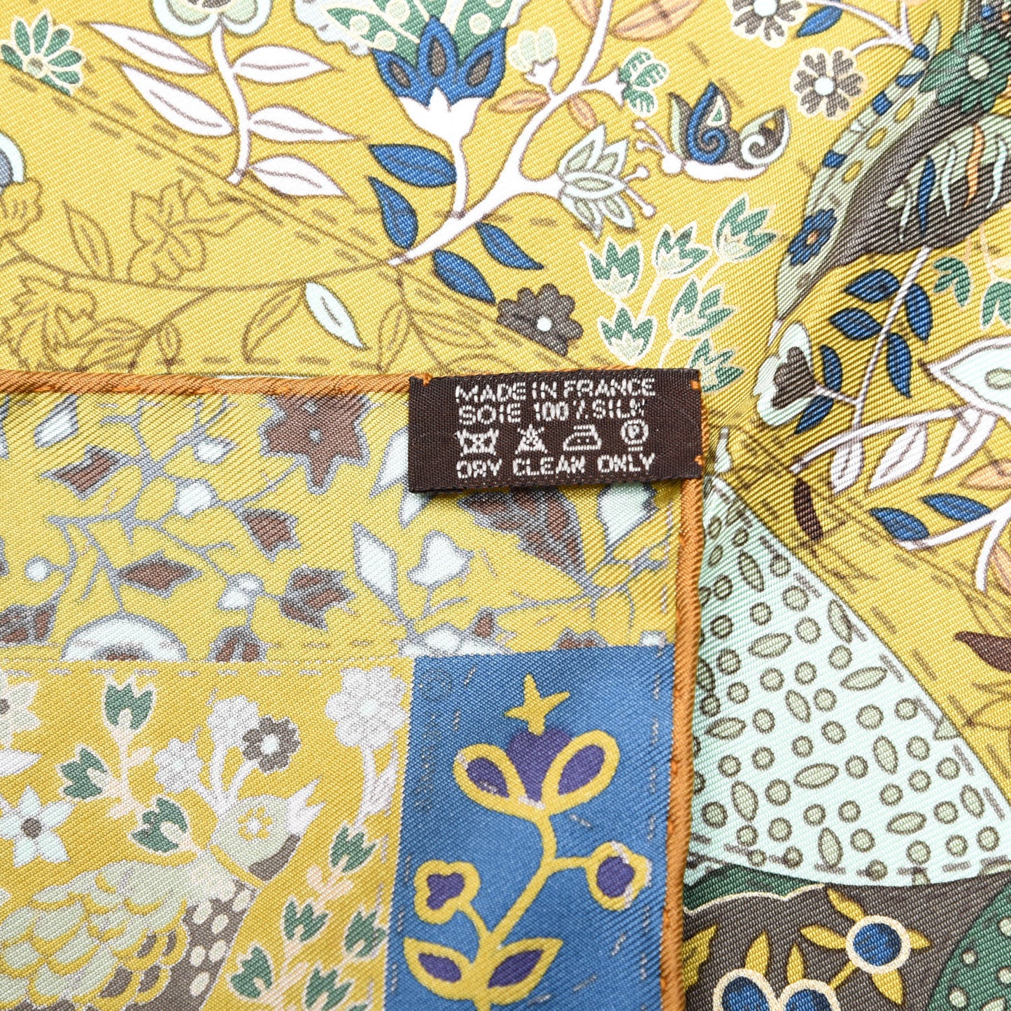 Silk Pique Fleuri De Provence Pocket Square Scarf