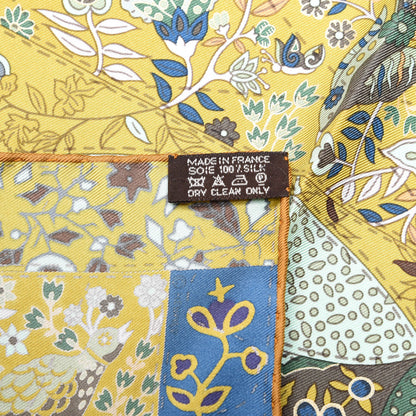 Hermes Silk Pique Fleuri De Provence Pocket Square Scarf 5 of 5