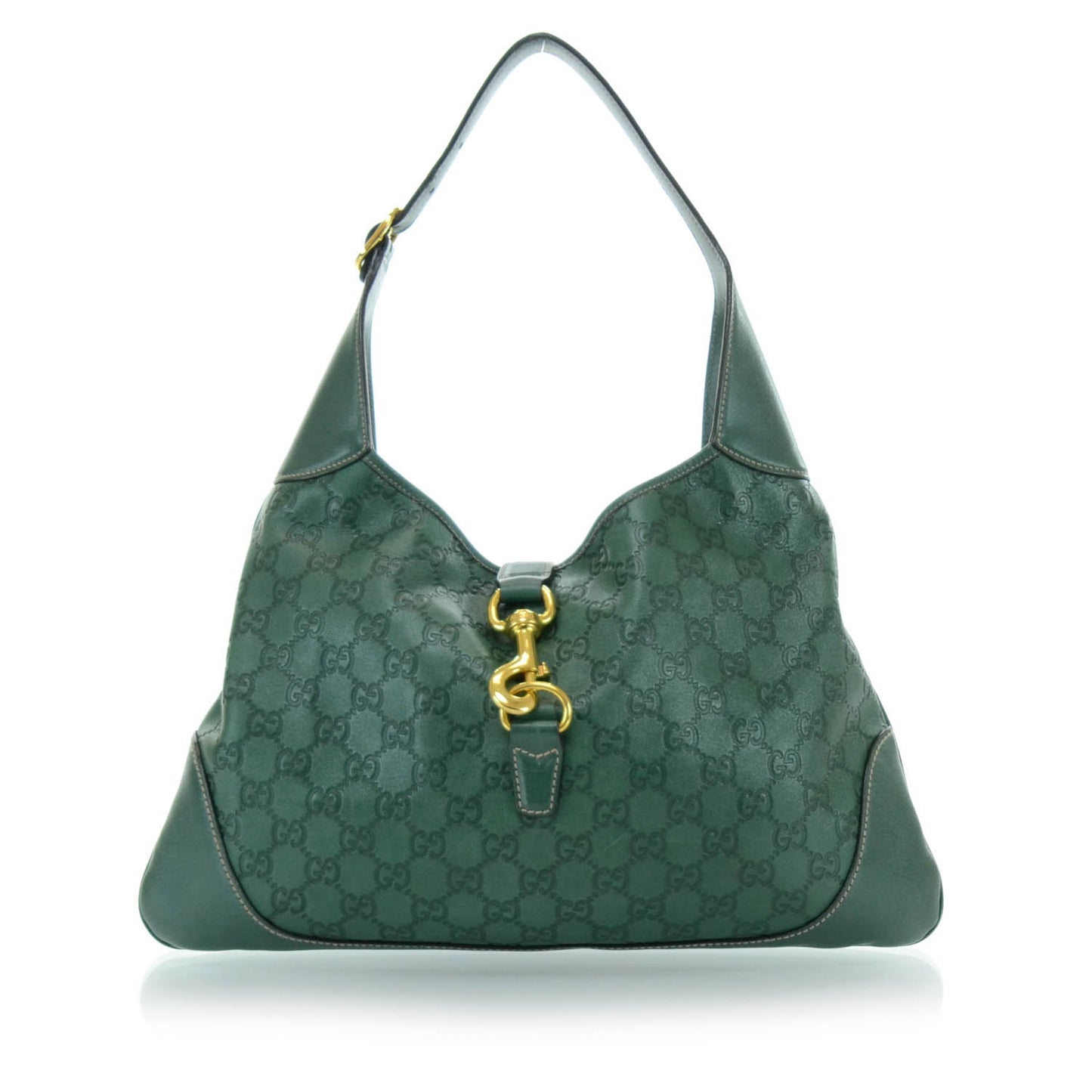 Guccissima Bouvier Hobo Dark Green
