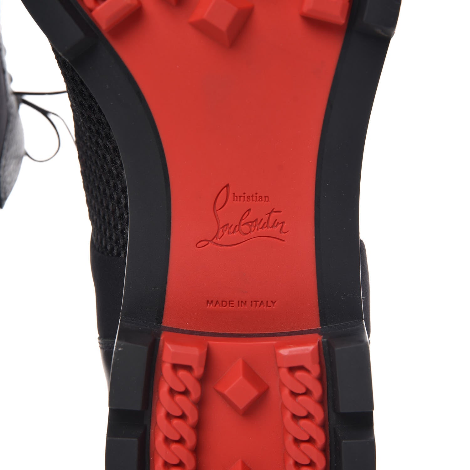 Christian Louboutin Calfskin Rete Net Neo Mens Luis Flat 42.5 Black 8 of 10