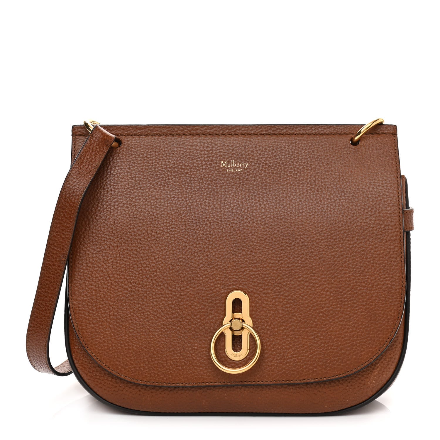 Mulberry Small Classic Grain Calfskin Amberley Satchel Oak 1 of 13