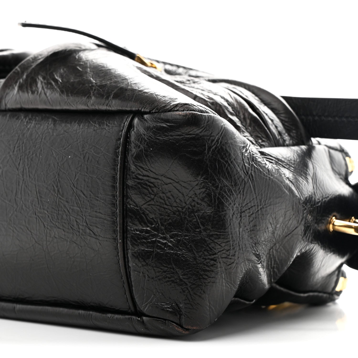 Christian Dior Crinkled Calfskin Small Grand Tour Bowling Bag Black 10 of 10