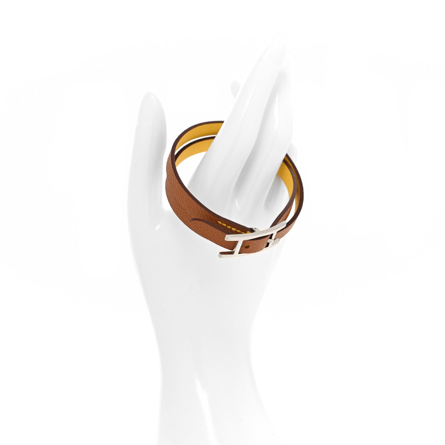 Epsom Swift Behapi Double Tour Bracelet T5 Gold Jaune Ambre