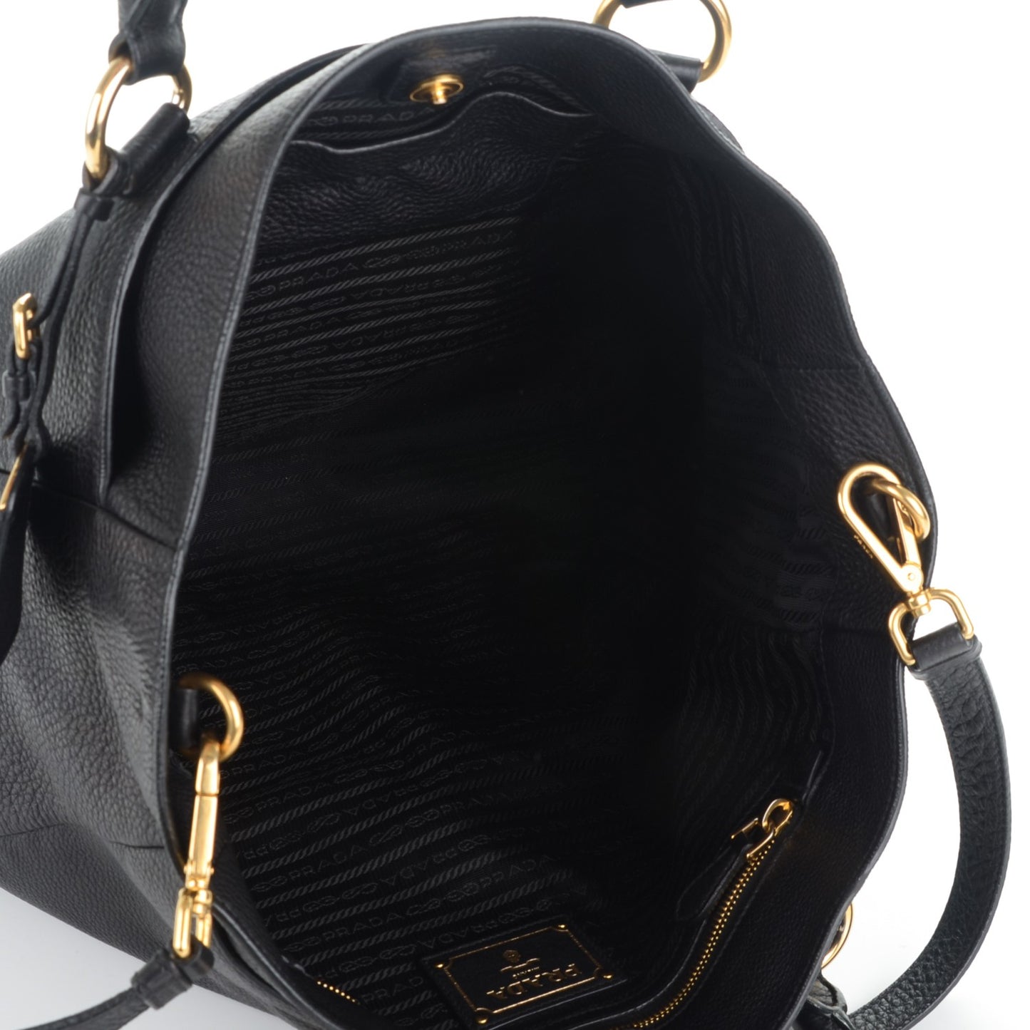 Vitello Daino Tote Nero Black
