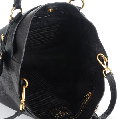 Prada Vitello Daino Tote Nero Black 5 of 8