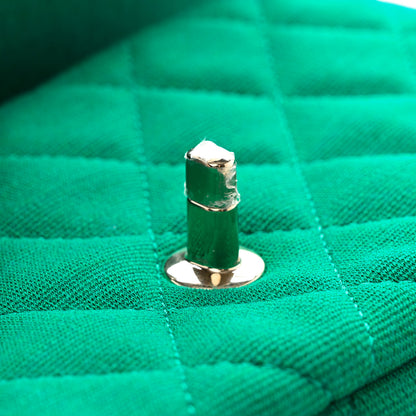 Chanel Wool Jersey Flap Clutch Green 9 of 9