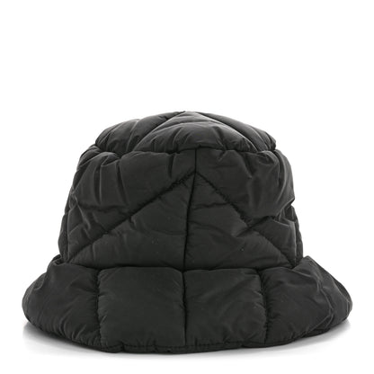 Prada Nylon Triangle Quilted Padded Bucket Hat M Black 6 of 10