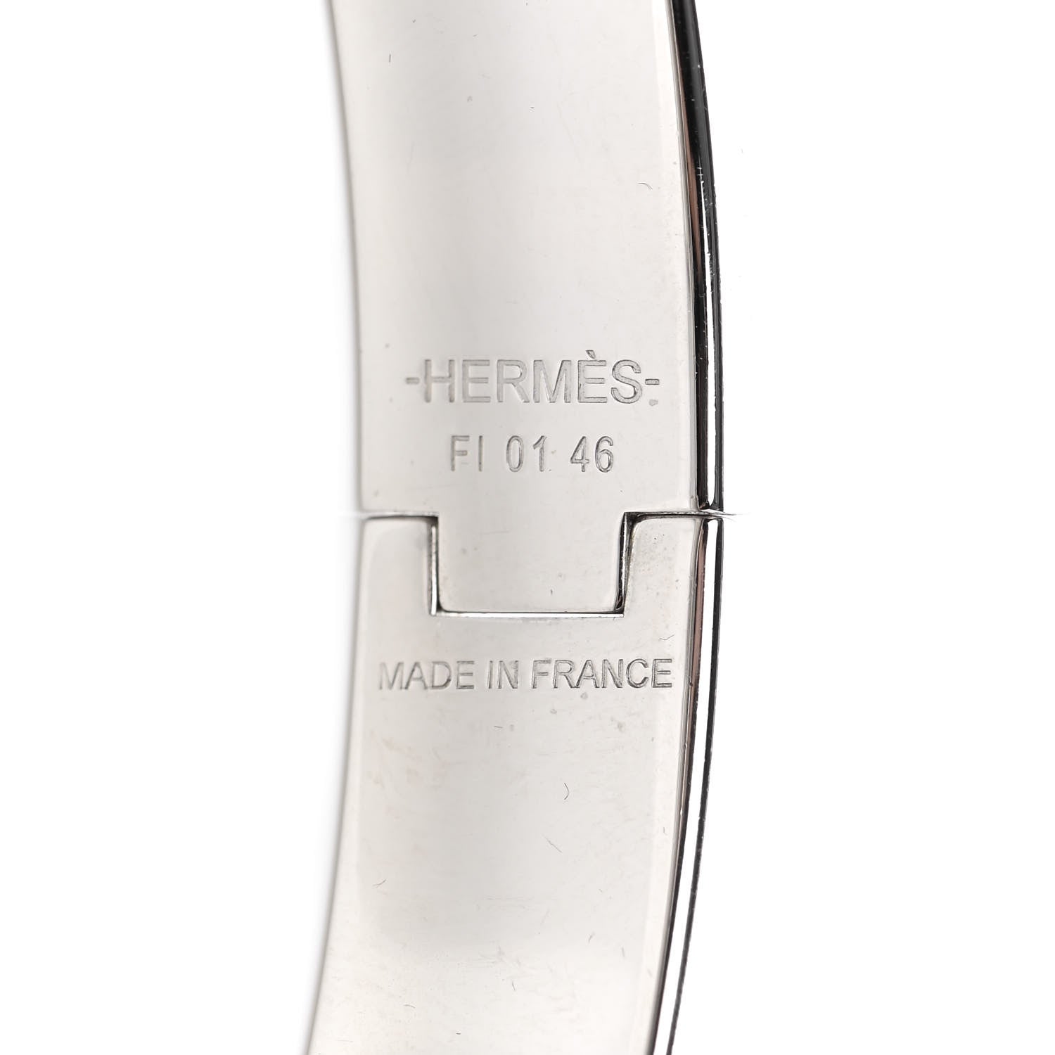 Hermes Enamel Narrow Clic Clac H Bracelet GM Orange 4 of 5